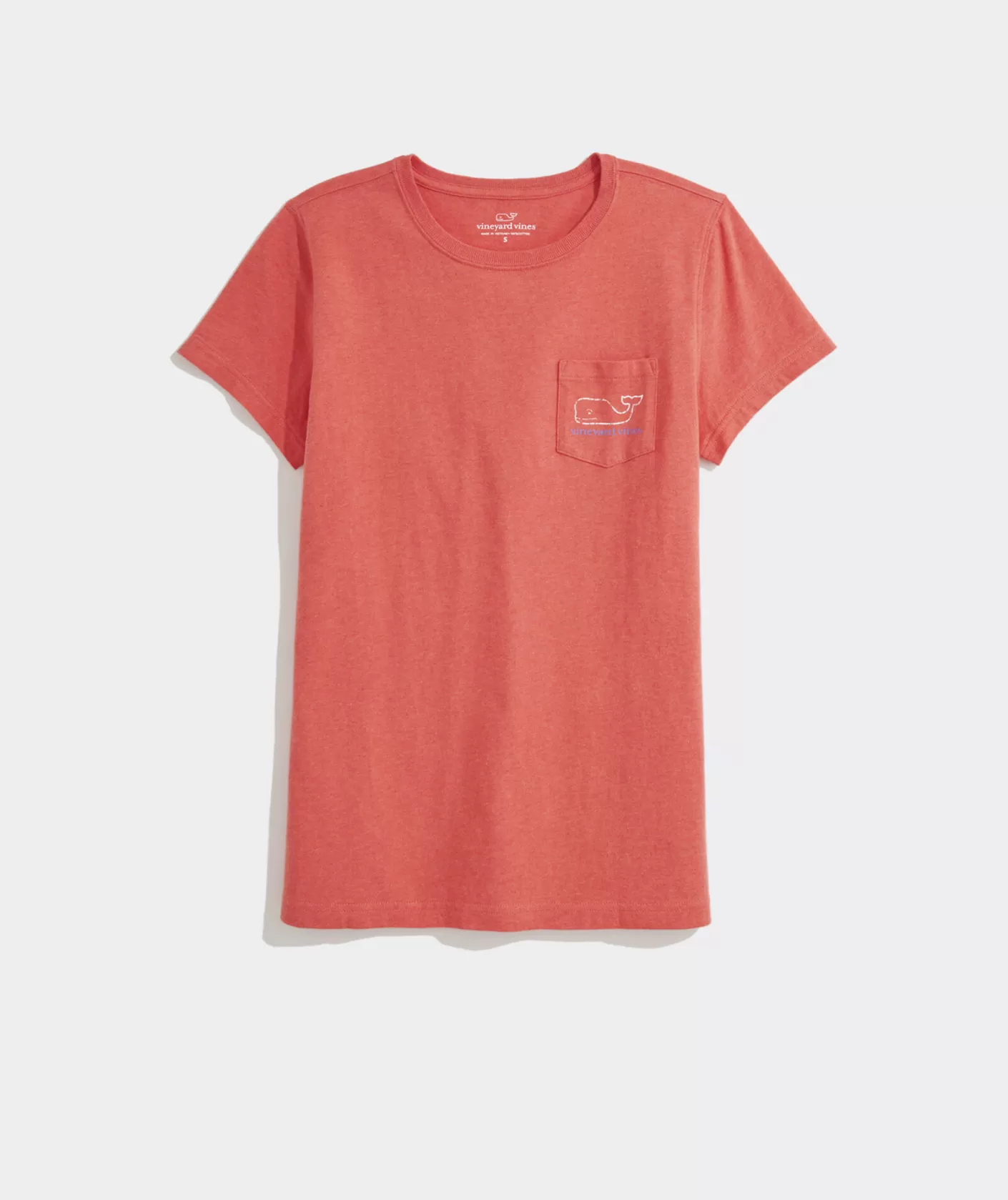 Vineyard Vines Heathered Vintage Whale Short-Sleeve Pocket Tee< Tees