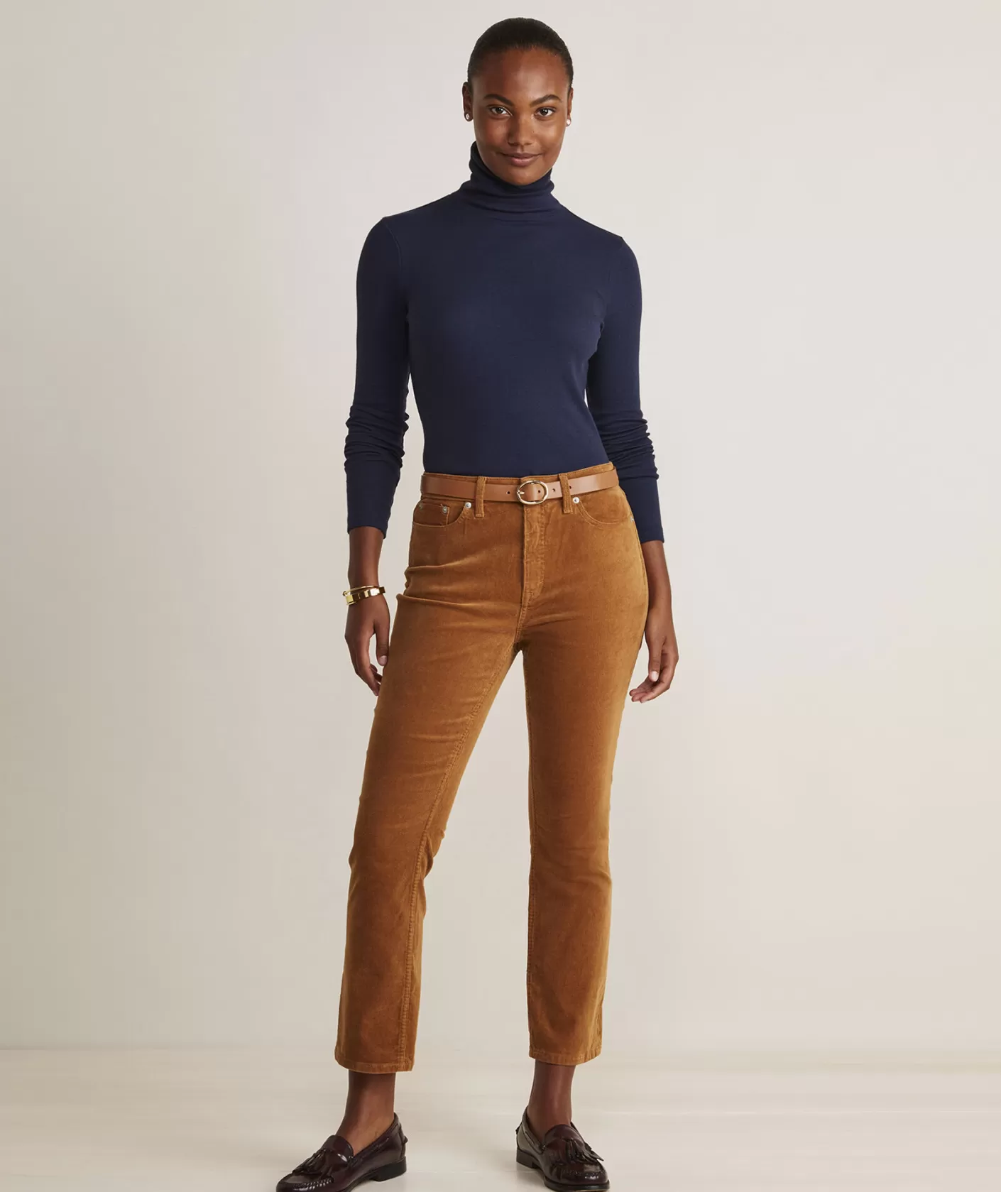 Vineyard Vines Heritage Striped Ribbed Turtleneck< Tees