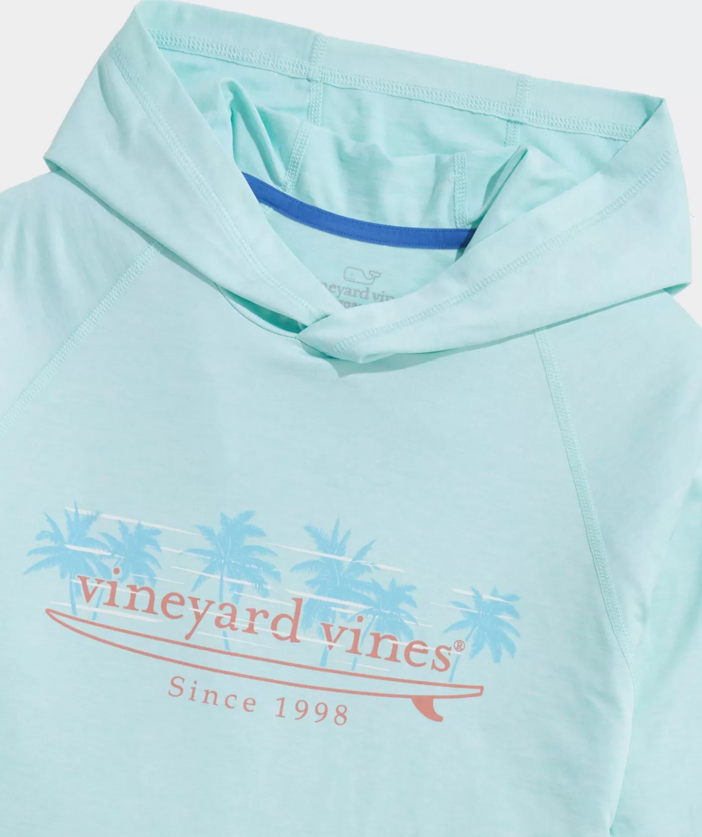 Vineyard Vines Palm Tree Surf Logo Long-Sleeve Harbor Performance Tee< Tees