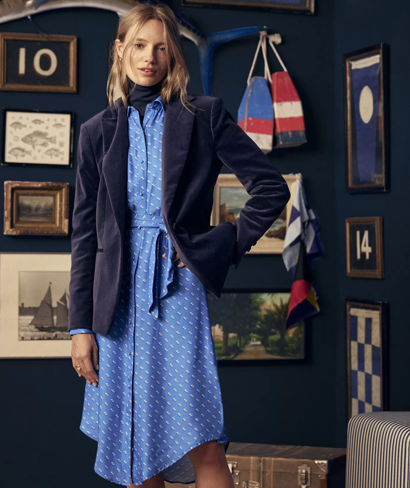 Vineyard Vines Silk Twill Midi Shirtdress< Dresses & Skirts